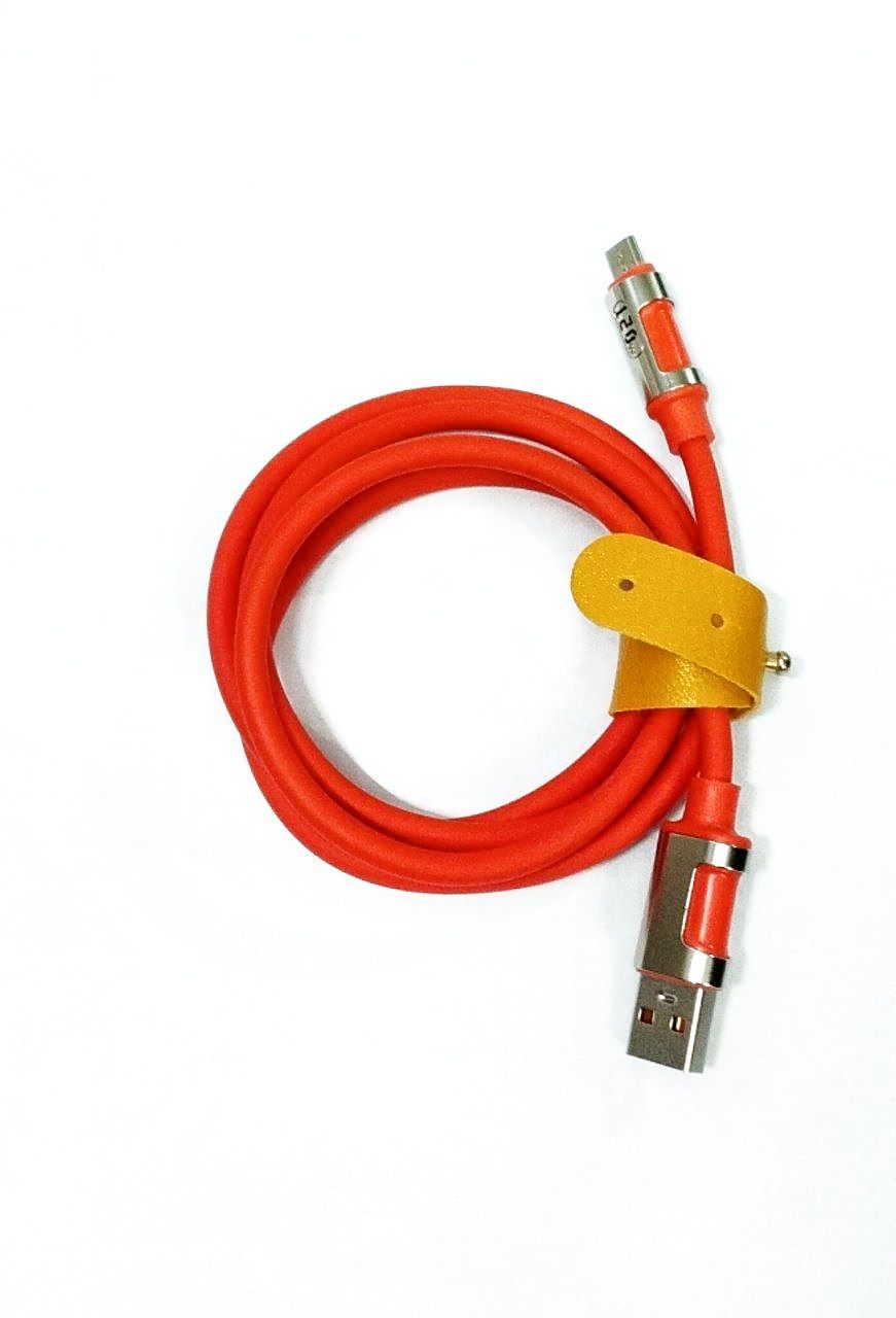 کابل سیلیکونی چراغ دار 120وات Super Fast Charging Micro & Type-C