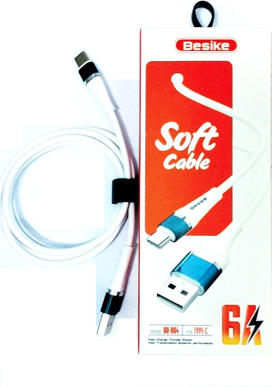 کابل سیلیکونی 6 آمپر Super Fast Charging Micro & Type-C Besike