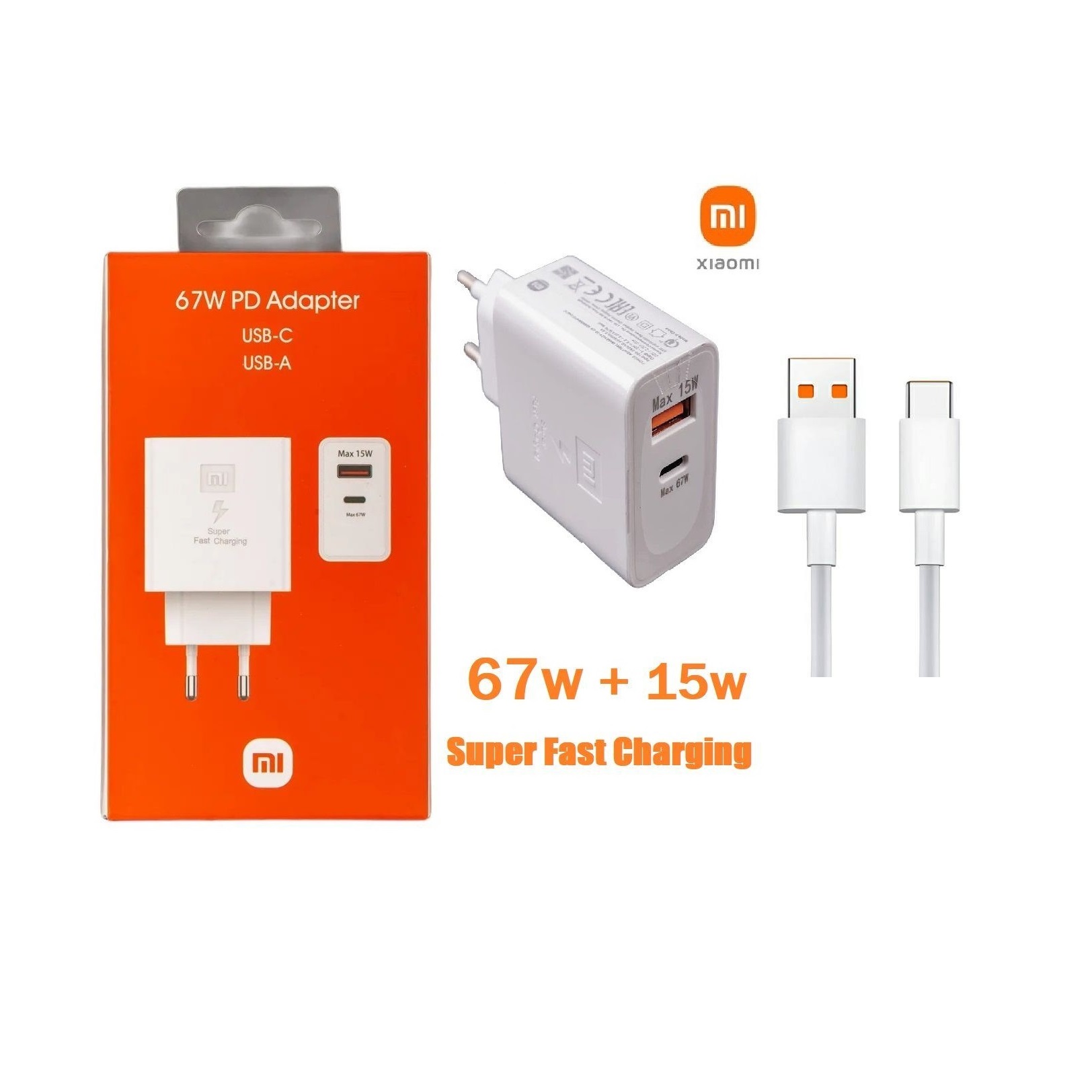 شارژر شیائومی 67 وات مدل MDY-10-Ex به همراه کابل