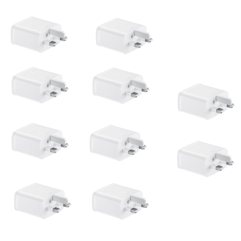 پک 10 عددی شارژر 3 شاخ 15 وات سامسونگ مدل EP-TA200